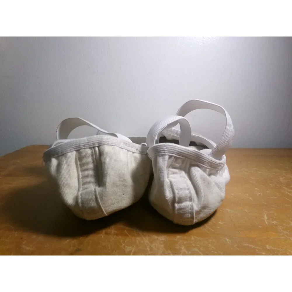 Pre-Owned Dance Ballet Shoes So Danca SD16 White 9.5B Adult Canvas Crossing Str